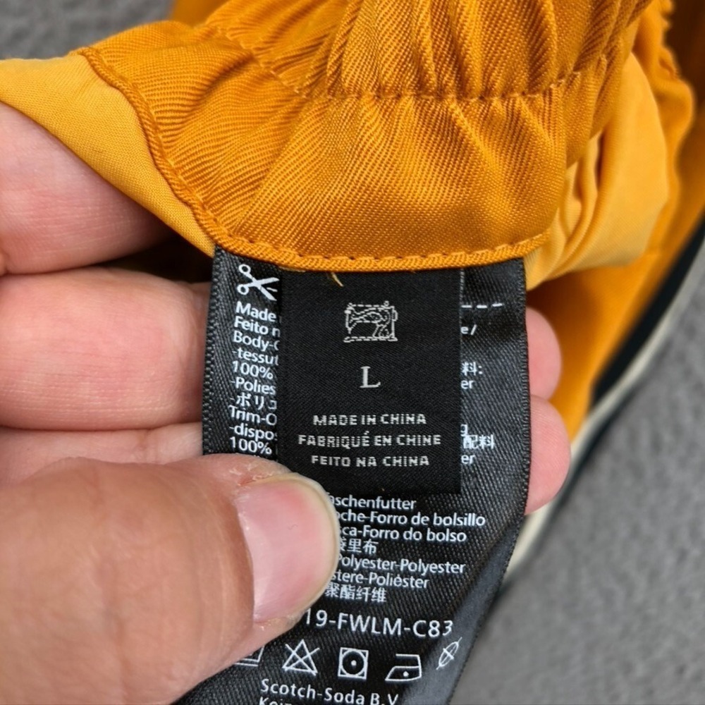 Scotch & Soda Maison Scotch Boys Edition Track Pants Womens Large Golden Yellow - Picture 11 of 15